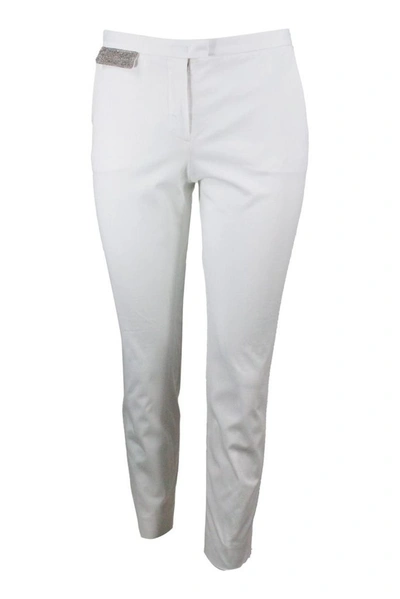 Shop Fabiana Filippi Women's White Cotton Pants