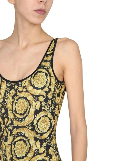 Shop Versace Women's Gold Polyester One-piece Suit