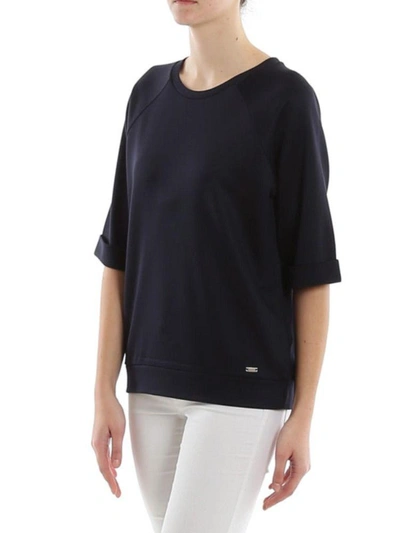 Shop Fay Women's Blue Viscose Sweatshirt