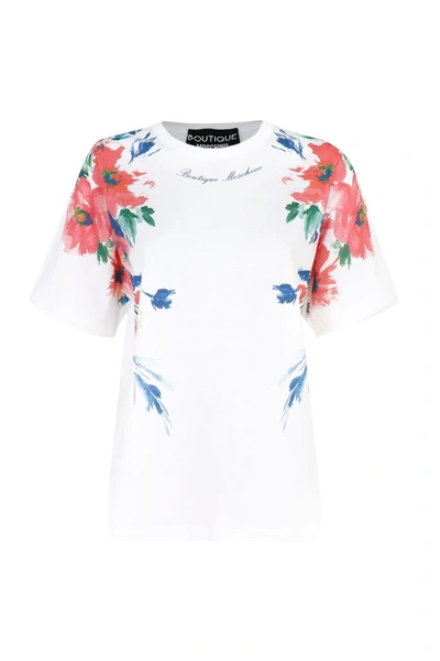 Shop Boutique Moschino Women's White Cotton T-shirt