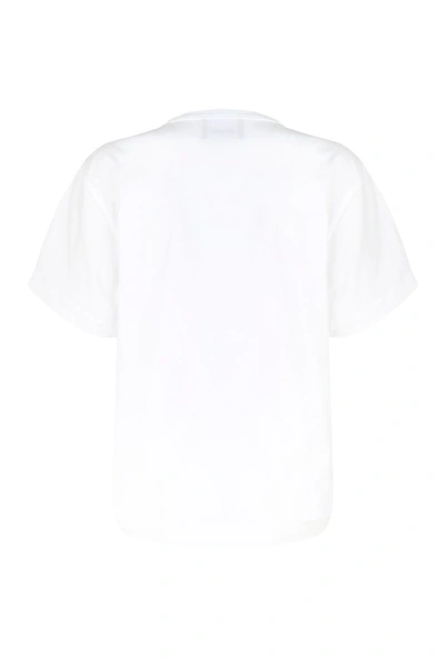 Shop Boutique Moschino Women's White Cotton T-shirt