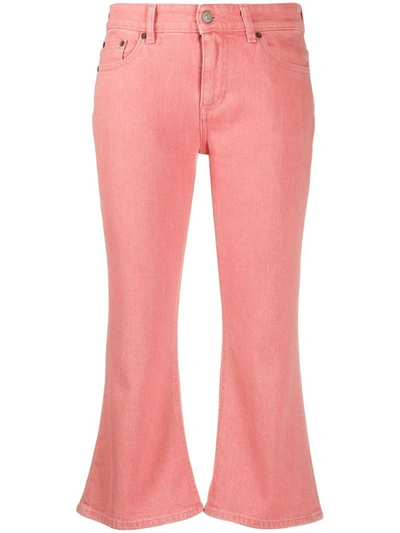 Shop Maison Margiela Women's Pink Cotton Jeans