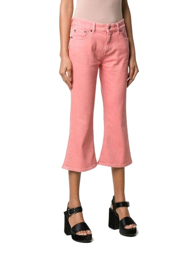 Shop Maison Margiela Women's Pink Cotton Jeans