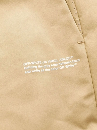 Shop Off-white Women's Beige Cotton Shorts