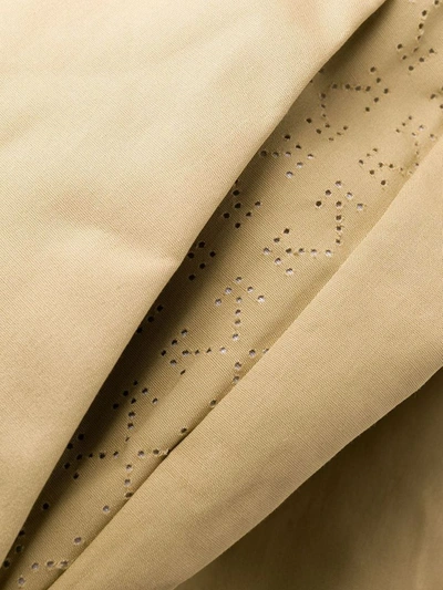 Off-white Perforated-panel Cotton-twill Shorts In Beige