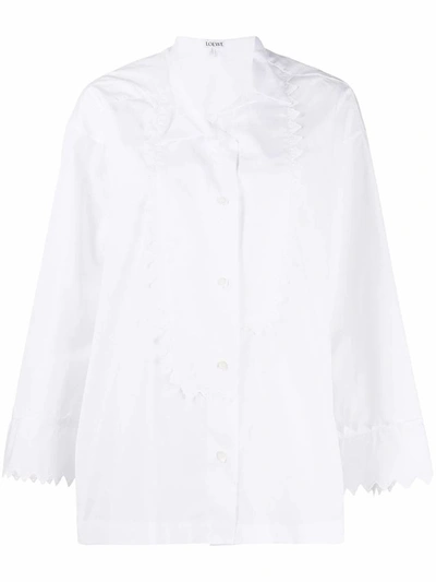 Shop Loewe Women's White Cotton Blouse