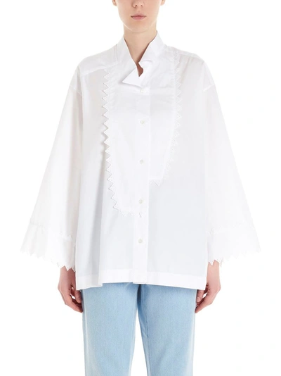 Shop Loewe Women's White Cotton Blouse