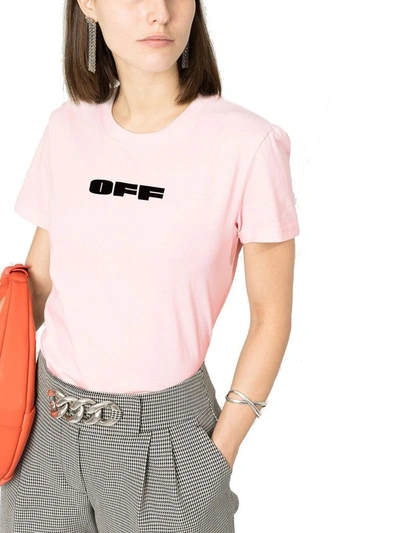 Shop Off-white Women's Pink Cotton T-shirt