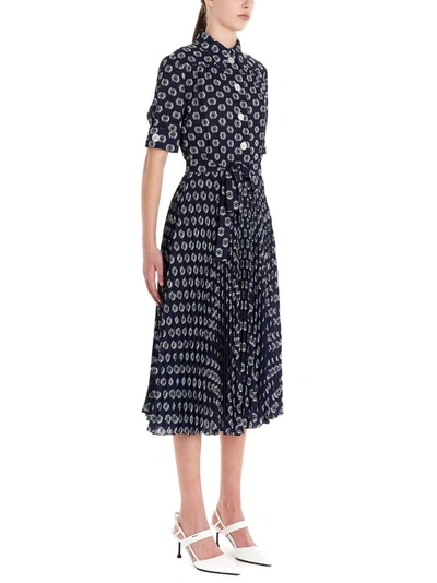 Shop Prada Women's Blue Silk Dress