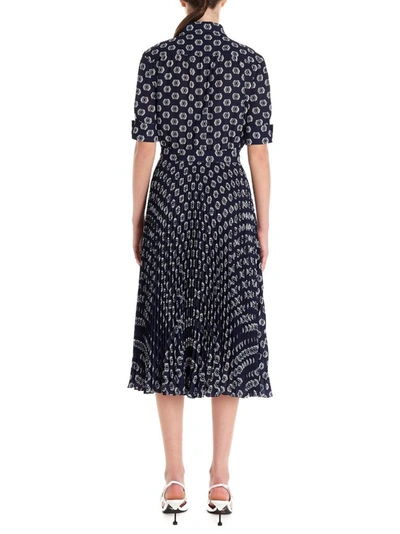 Shop Prada Women's Blue Silk Dress