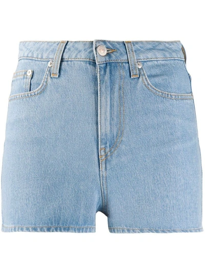 Shop Chiara Ferragni Women's Blue Cotton Shorts