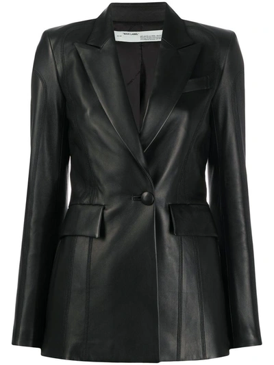 Shop Off-white Women's Black Leather Jacket