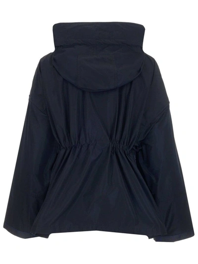 Shop Burberry Women's Blue Polyester Outerwear Jacket