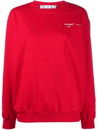 Shop Off-white Women's Red Cotton Sweatshirt
