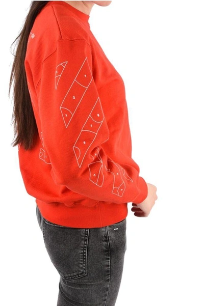 Shop Off-white Women's Red Cotton Sweatshirt