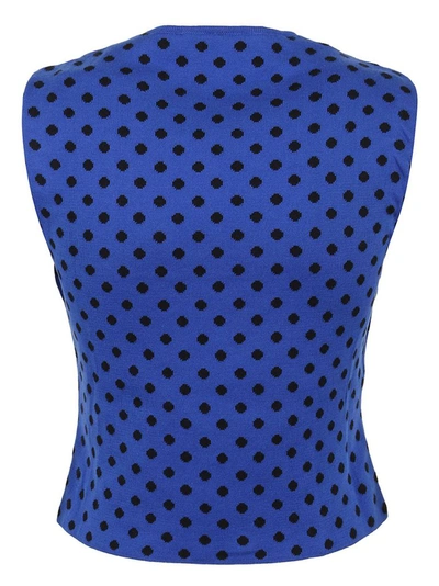 Shop Moschino Women's Light Blue Cotton Vest