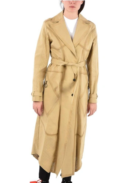 Shop Off-white Women's Beige Cotton Trench Coat