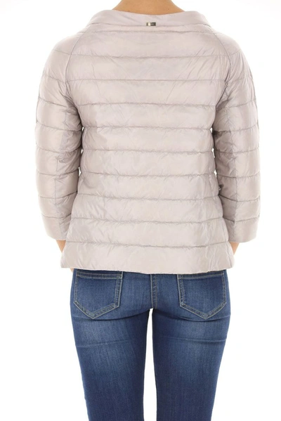 Shop Herno Women's Grey Polyester Down Jacket