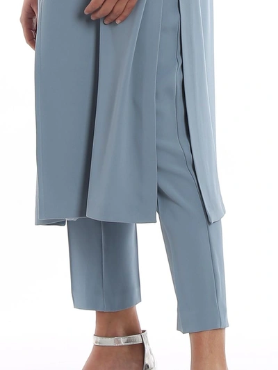 Shop Pinko Women's Light Blue Polyester Coat