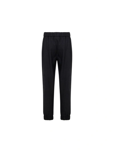 Shop Ganni Women's Grey Polyester Pants