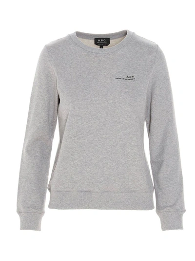 Shop Apc A.p.c. Women's Grey Other Materials Sweatshirt
