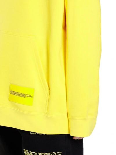 Shop Calvin Klein Jeans Est.1978 Calvin Klein Jeans Women's Yellow Cotton Sweatshirt