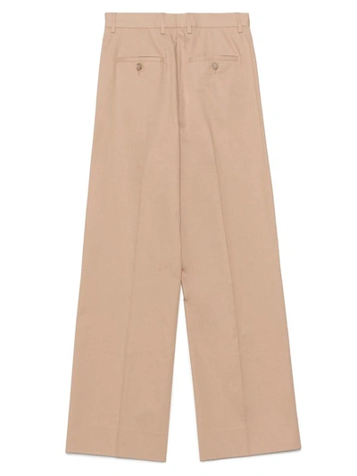 Shop Maison Margiela Women's Beige Cotton Pants