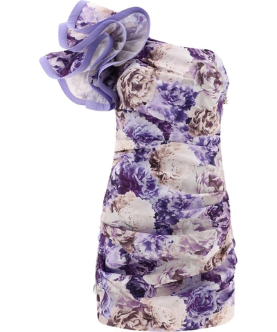 Shop Elisabetta Franchi Women's Purple Other Materials Dress