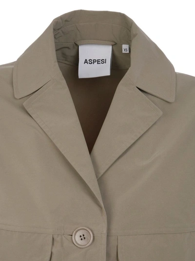 Shop Aspesi Women's Beige Polyester Coat