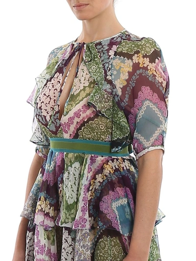 Shop Dsquared2 Women's Multicolor Silk Dress