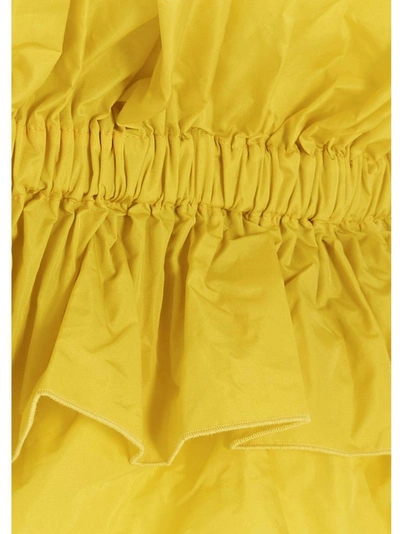Shop Msgm Women's Yellow Polyester Top