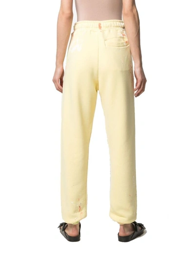 Shop Palm Angels Women's Yellow Cotton Joggers