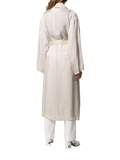 Shop Maison Margiela Women's Beige Cotton Trench Coat