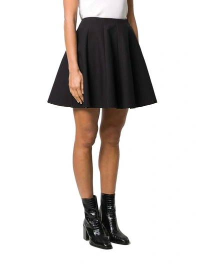 Shop Msgm Women's Black Synthetic Fibers Skirt