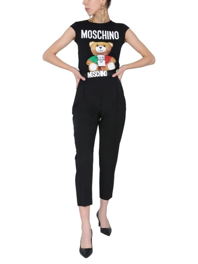 Shop Moschino Women's Black Other Materials T-shirt