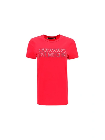 Shop Love Moschino Women's Fuchsia Other Materials T-shirt