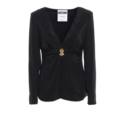 Shop Moschino Women's Black Viscose Cardigan