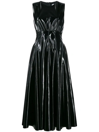 Shop Msgm Women's Black Polyester Dress