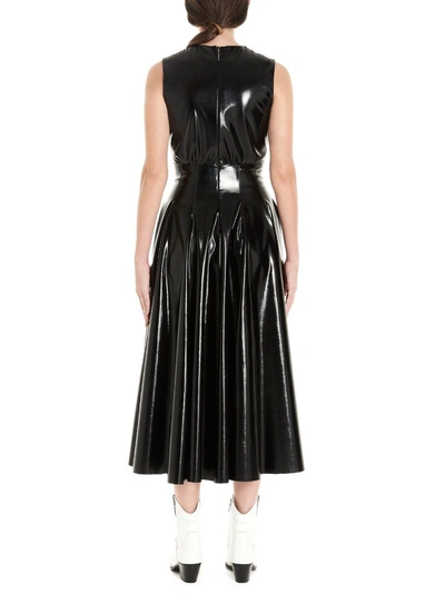 Shop Msgm Women's Black Polyester Dress
