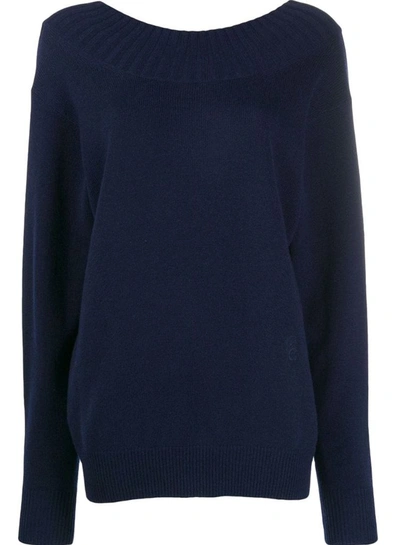 Shop Chloé Women's Blue Cashmere Sweater