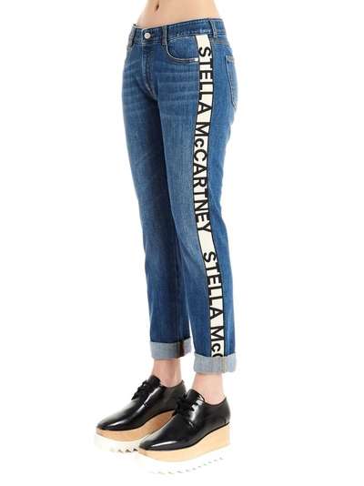 Shop Stella Mccartney Women's Blue Cotton Jeans