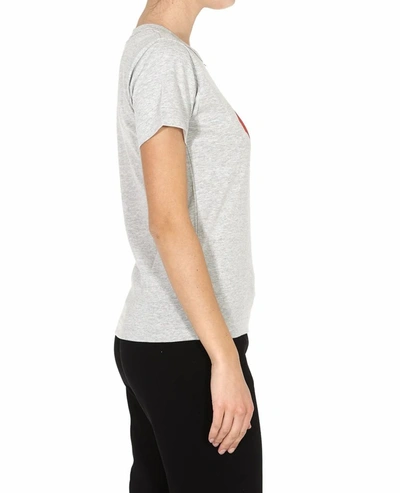 Shop Comme Des Garçons Play Women's Grey Cotton T-shirt
