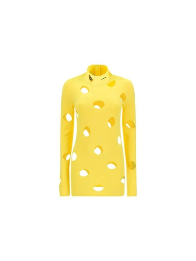 Shop Prada Women's Yellow Other Materials Sweater