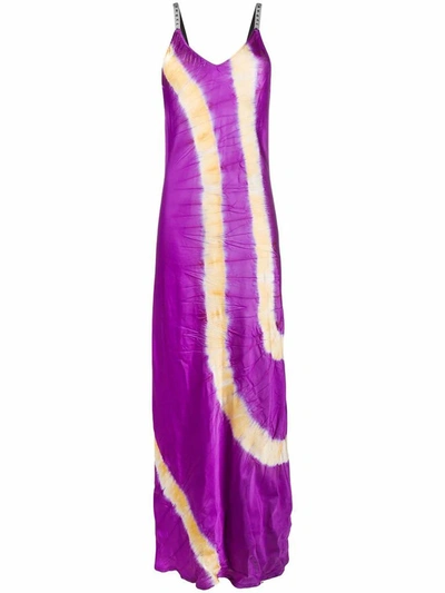 Shop Palm Angels Women's Purple Acetate Dress