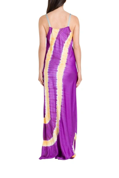 Shop Palm Angels Women's Purple Acetate Dress