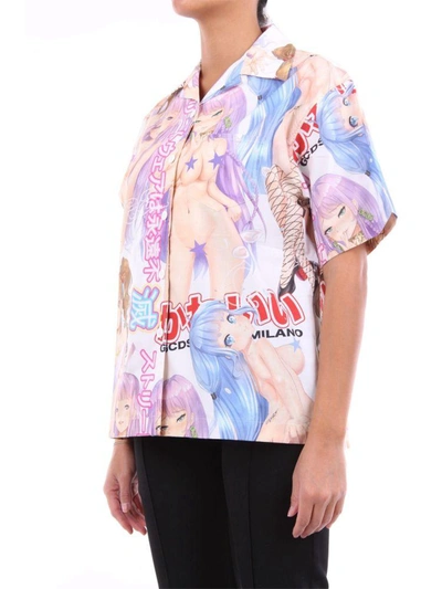 Shop Gcds Women's Multicolor Cotton Shirt