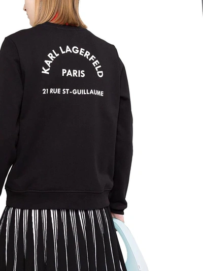 Shop Karl Lagerfeld Women's Black Cotton Sweatshirt