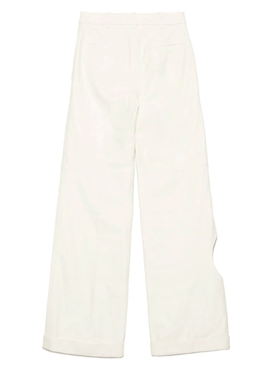 Shop Off-white Women's White Leather Pants