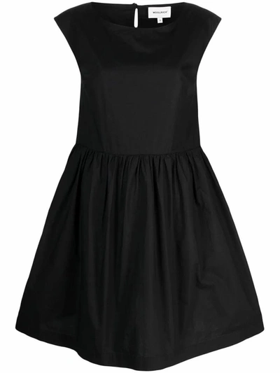 Shop Woolrich Women's Black Cotton Dress