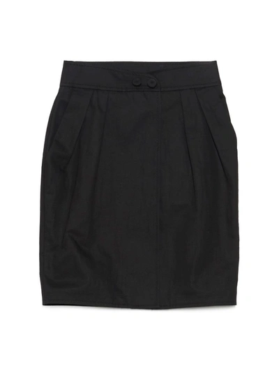 Shop Moschino Women's Black Cotton Skirt